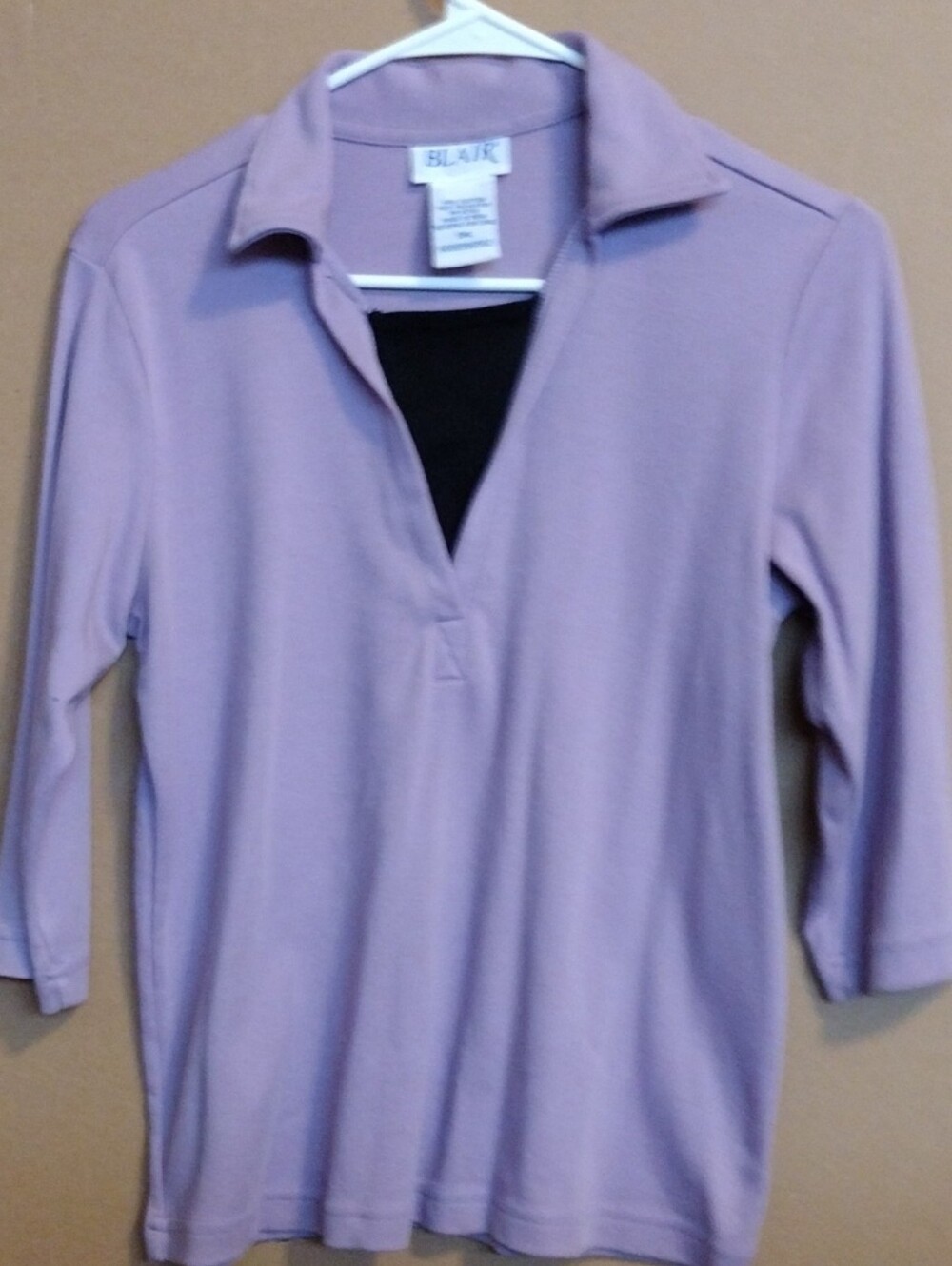 Blair Lavender 3/4 Sleeve Polo Top